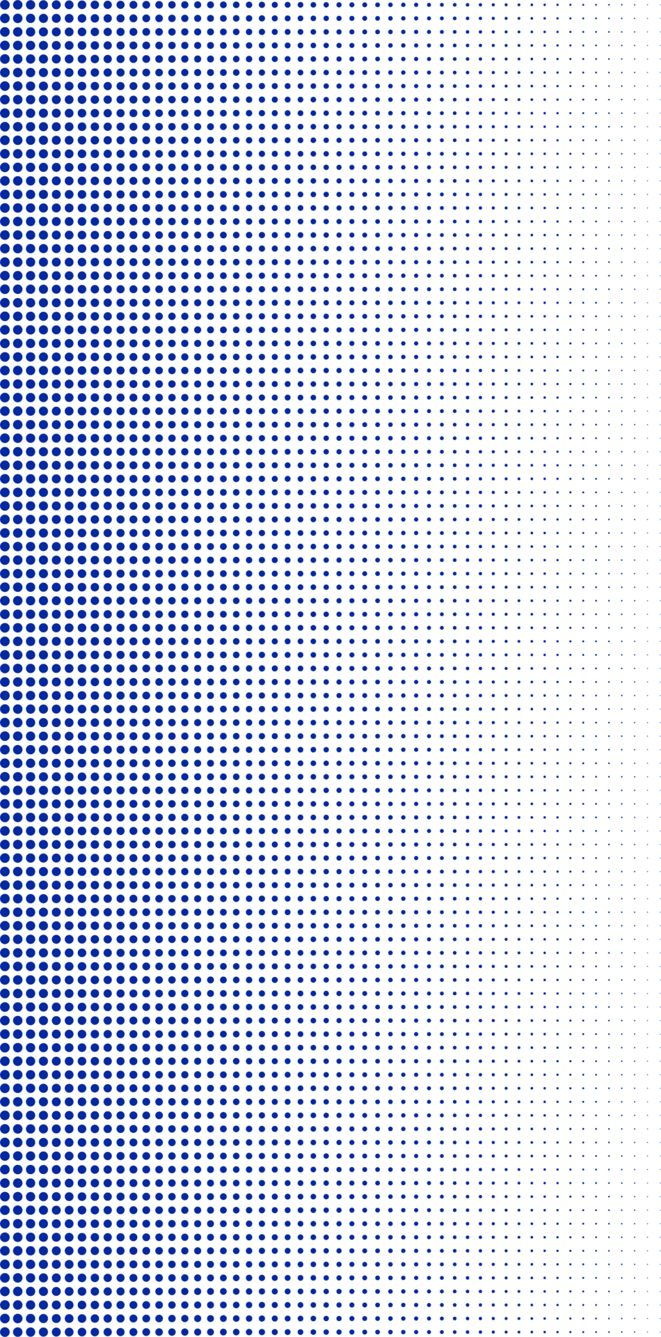 This image features an optical illusion with blue dots on a gradient blue-green background, shifting from darker to lighter hues, creating a moiré pattern effect.