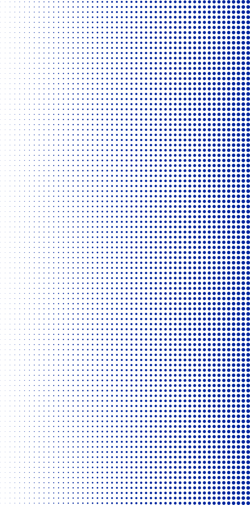 The image displays an abstract dotted gradient transitioning from green on the left to blue on the right, creating a visual halftone effect.